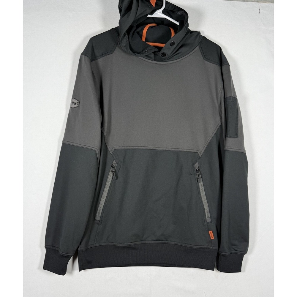 BRUNT Allard Tech Hoodie Mens Small Black Gray Lightweight Stretch Hard Hat - Picture 1 of 7